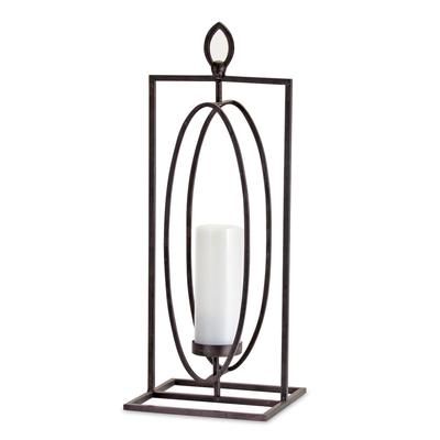 Candle Holder 24"H (Set of 2) Iron by Melrose in Black
