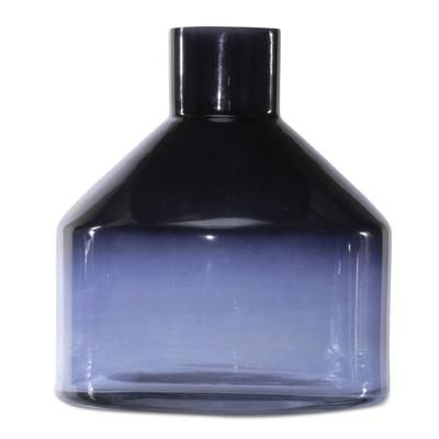 Blue Soda Lime Glass Bottle Vase 6"H by Melrose in Blue