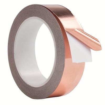 TEMU 1pc Snail & Crawler Resistant Copper Foil Tape - Waterproof, High-temperature Resistant, Anti-static, Protects Plants, Flowers & Garden Furniture, Ideal For Outdoor Use