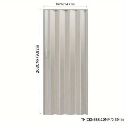 TEMU Pvc Folding Door Interior Sliding Accordion Panel Interior Folding Door Compartment Panel Bathroom Door Room Door