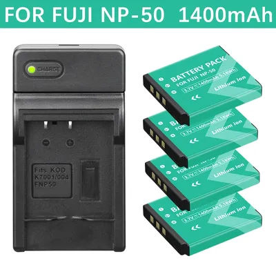 1400mAh NP-50 NP 50 Camera Battery For Fujifilm FinePix XF1 X10 X20 XP100 XP170 F100fd XP200 F70EXR F200EXR + LED Charger