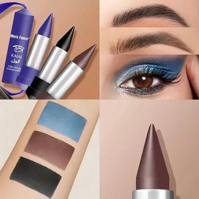 Long-Lasting Smoky Eyeliner Pencil Pen - Easy-to-Use, Colorful, Portable Eyeshadow Stick Makeup Cosmetics