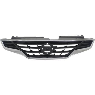 ReplaceXL Grille Assembly Plastic Chrome Shell with Black Insert Grille, 1-year unlimited-mileage warranty REPN070145