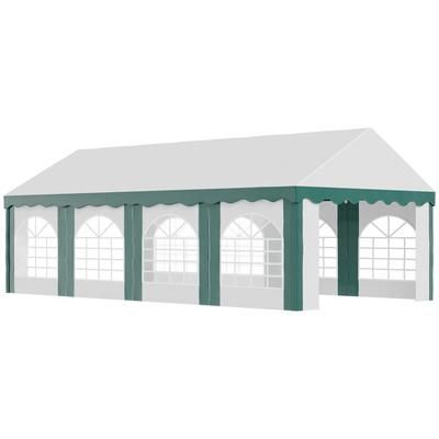 TEMU 8 X 4m Garden Gazebo With Sides, Galvanised Marquee Party Tent With Windows And , For Parties, Wedding