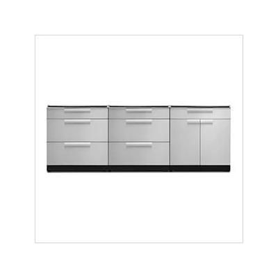 NewAge Outdoor Kitchens Stainless Steel 3-Piece Outdoor Kitchen Set (No Countertop)