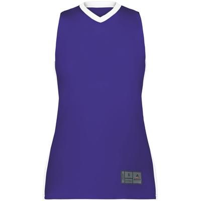 Augusta Sportswear 6888 Athletic Women's Match-Up Basketball Jersey T-Shirt in Purple/White size Small | Polyester