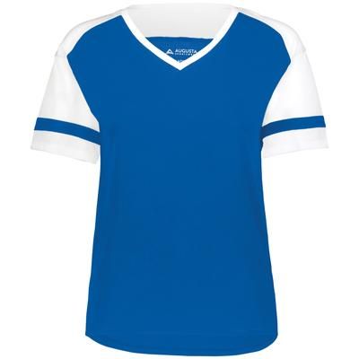 Augusta Sportswear 2914 Women's Fanatic 2.0 Top in Royal/White size 2XS | Triblend