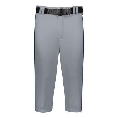 Russell Athletic R21LGB Youth Piped Diamond Series Baseball Knicker 2.0 in Gray/Navy Blue size Large | Polyester