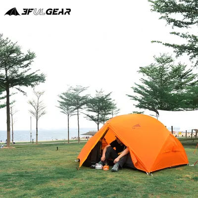 3F UL GEAR Tent Parts Double Layer Tent Set 15D/210T Waterproof Outer Tent 3/4 Season Inner Tent 2 People Outdoor Camping Hiking