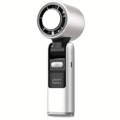Ventilatore Portatile a Mano Ricaricabile USB ad Alta Velocità – Ventilatore Mini Turbo Pieghevole con Pacco Ghiaccio per Viaggi Esterni
