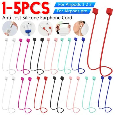 Câble magnétique sans fil pour écouteurs AirPods 3 2 1 Pro, 5 à 1 pièces, support de cordon en Silicone Anti-perte, accessoires pour écouteurs