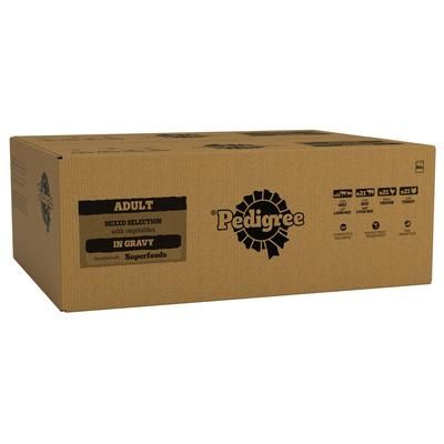 84x100g Adult Mixed Selection in Gravy Pouches Pedigree Wet Dog Food