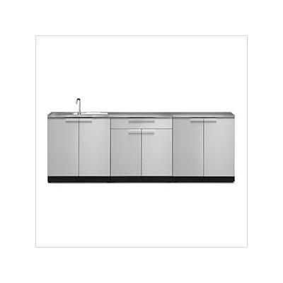NewAge Outdoor Kitchens Stainless Steel 4-Piece Outdoor Kitchen Set with Countertops