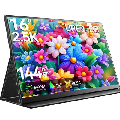 UPERFECT 2K 16inch Portable Monitor 144Hz 400Nit With VESA Display Gaming Screen For Xbox PS5 Phone Computer Extension Office
