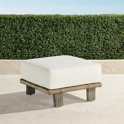 Carena Ottoman with Cushion - Rain Glacier - Frontgate