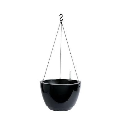 Caleb Hanging Planter - Set Of Two, Black - Grandin Road