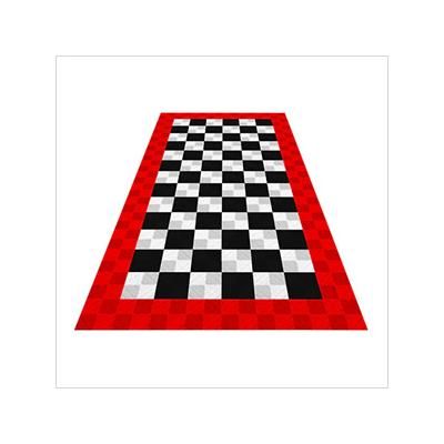 Swisstrax Ribtrax Pro One Car Garage Floor Tile Mat (Jet Black / Arctic White / Racing Red)