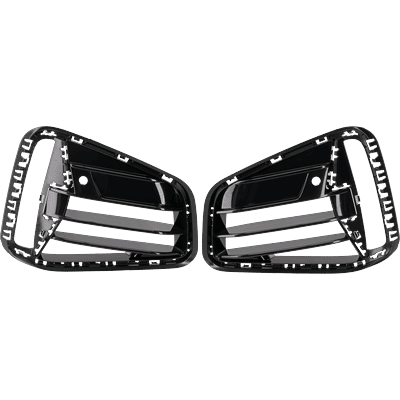 JC Whitney Bumper Grille Gloss Black, Front, Driver & Passenger Side, 1-year unlimited-mileage warranty SET-RB01530103