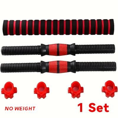 TEMU Adjustable Pvc Dumbbell Bar Attachment Kit, 15.75 Inches, Universal Handle Holder For Adult Fitness Gear, Excludes Dumbbells.