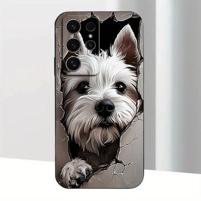 TEMU Shockproof Dog Print With Lens Protection, Tpu Black Mobile Accessories For Models, Including S22, S23, S24, And More.