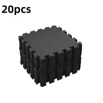 TEMU From : Black, Blue, And Gray, With A Set Of 20 Fitness Floor Mats, Each Measuring 30cm In Width And 1cm Thick.