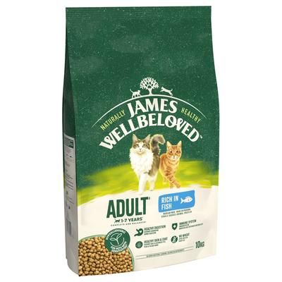 2x10kg Fish & Rice Hypoallergenic Adult James Wellbeloved Dry Cat Food