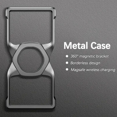Metal Frame Magnetic Phone Case for Samsung Galaxy S25 Ultra Plus Aluminum Frameless Wireless