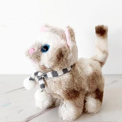 peluche gatto animale di peluche gatto interattivo robot gatto robotico che abbaia miagola gattino controllo touch animale domestico elettronico robot gattino giocattolo gatto animato per bambina