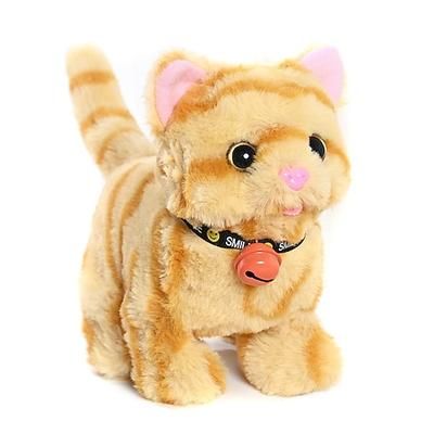 peluche gatto animale di peluche gatto interattivo robot gatto robotico che abbaia miagola gattino controllo touch animale domestico elettronico robot gattino giocattolo gatto animato per bambina