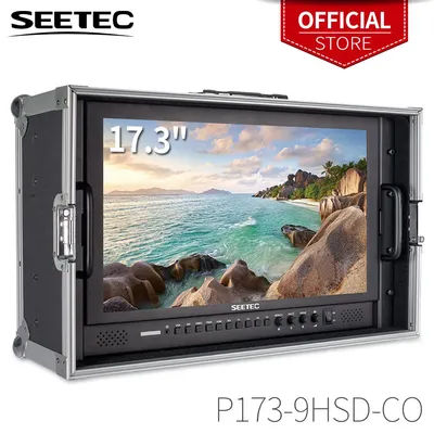 Seetec P173-9HSD-CO 17.3 Inch IPS 3G-SDI HDMI Broadcast Monitor with AV YPbPr Carry-on LCD Director Monitor with Suitcase