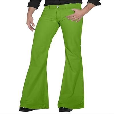 Retrò Vintage Anni '70 Lunghezza lunga Pantaloni Pantaloni a zampa d'elefante Pantaloni a zampa Hippie Tinta unica Costume Per uomo Mascherata Abbigliamento quotidiano Parata dell'Orgoglio Mese