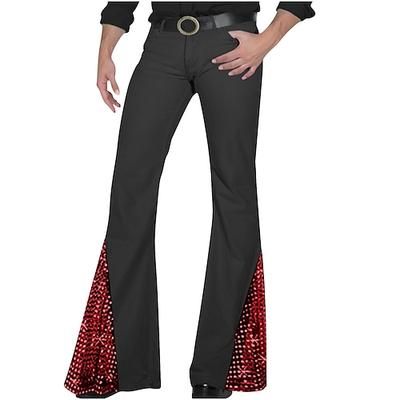 Retrò Vintage Anni '60 Hippie Pantaloni Pantaloni a zampa d'elefante Pantaloni a zampa Hippie Paillettes Costume Per uomo Halloween Carnevale San Valentino Festa serale Festival Musicale Parata