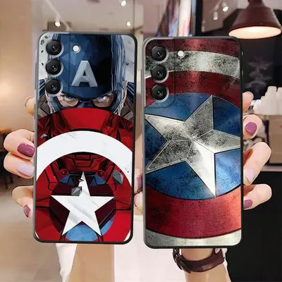 Marvel Captain America Case for Samsung Galaxy S25 Ultra S24 Plus S23 FE S22 S20 S21 Note 20 10 Lite