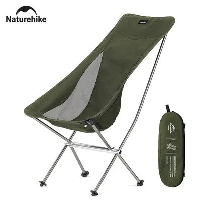 Naturehike YL06 Folding Moon Chair High Back Relax Chair Outdoor Camping Hiking Fishing Ultralight Portable Chair 136kg Load