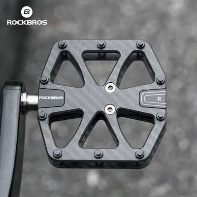 ROCKBROS Bike Pedal 3-Bearing Ultra-Light Carbon Fiber Pedals Anti-slip Waterproof Road Mountain Bike Pedal