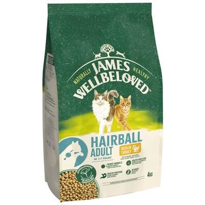 4kg Turkey Hairball James Wellbeloved Dry Cat Food