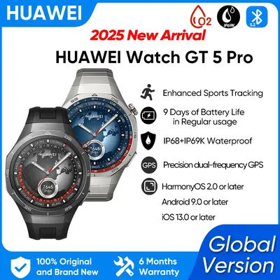 HUAWEI WATCH GT 6 Pro 46mm Smartwatch 1.47”AMOLED Screen 21 Day Battery Life 867 mAh battery HarmonyOS 6.0 NFC iOS and Android