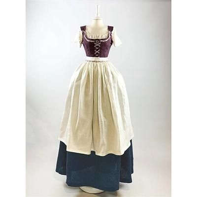 Medievale Rinascimento Vestito Abiti da Ballo Abito Costume da cameriera Vichingo Costume Per donna Reale Halloween Carnevale Mascherata Performance LARP Fiera Rinascimentale Adulti Vestito