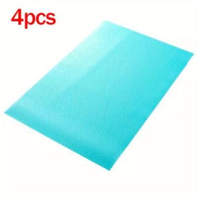 TEMU 4 Pcs Fridge Liners, Fashion Moisture Preserving Pad Refrigerator Mats Fridge Base Cushion Placemats Coasters Kitchen Pads, 29x45cm