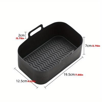 TEMU Silicone Air Fryer Liner, Food Grade Baking Pan, Suitable For Pizza And Fried Chicken, Kitchen And Restaurant Grade Oven Safe Accessories
