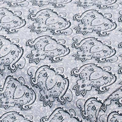 Tissu coton "ornement", bleu/coloré
