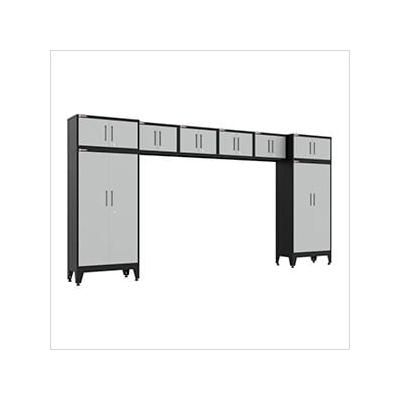 Armadillo Tough Grey 8-Piece Garage Cabinet Set with Levelers
