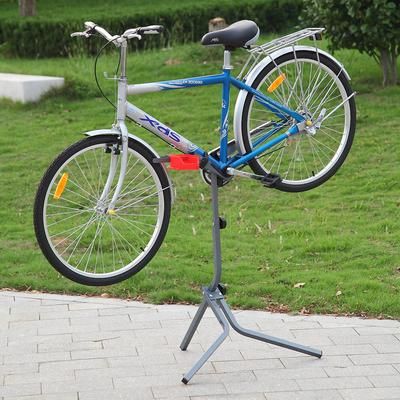 TEMU & Brown Adjustable Height Bicycle Folding Bike Repair Maintenance Mechanic Bicycle Work Stand Rack With Legs, 95-105 Cm, Grey