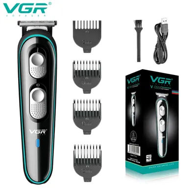 VGR Professional Hair Clipper Men's Waterproof Hair Trimmer Grooming Tools Rechargeable Cordless Hair Clipper for Barber V-055