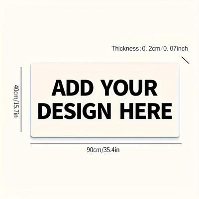 TEMU Customizable Non-slip Rubber Mouse Pad With Stitched Edges - Personalized Desk Mat For Office, Laptop, Gaming - Perfect Gift For , Large Size, Durable & Stylish Design, Mouse Pads For Desk