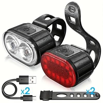 TEMU Riding Light Bike Mountain Bike Front Taillight Usb Charging Accessories Light Riding Equipment