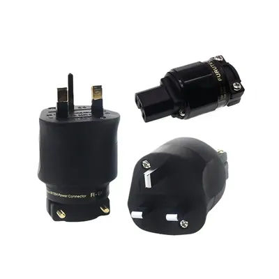 HiFi Audio Adapter Furutech Electric UK Power Plug FI-UK Gold / Rhodium Plated C13 IEC Connector