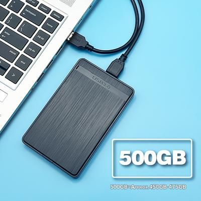 TEMU Usb 3.0 Portable Hard Transfer Large Capacity Fashionable Business 250/320/500gb/1tb 2.5-inch External Storage File Backup Storage , Convenient, Stable, Durable, Plug And Universal