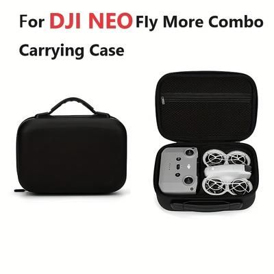 TEMU Dji Neo Drone Carrying Case - Compact Storage Bag For Palm-sized Drones, Lightweight Protective Travel Pouch With Shoulder Strap, Black, 374g