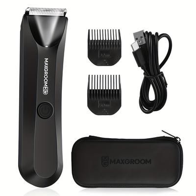 TEMU Maxgroom Body Hair Trimmer Shaver For Men Ball Trimmer For Groin Pubic Replaceable Ceramic Blade Electric Razor Father's Day Gift For Father